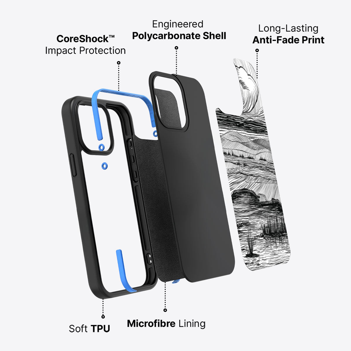 Linear Landscape - iPhone 13 Pro Max Case #case type_core (non magsafe)