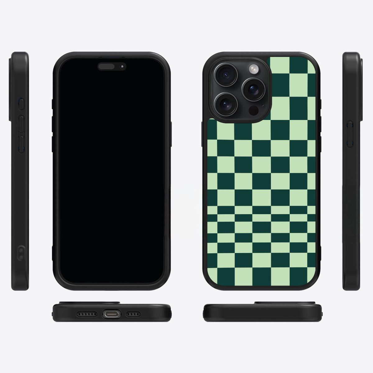 Mint Matrix iPhone 13 Pro Max case cover – multi-angle view