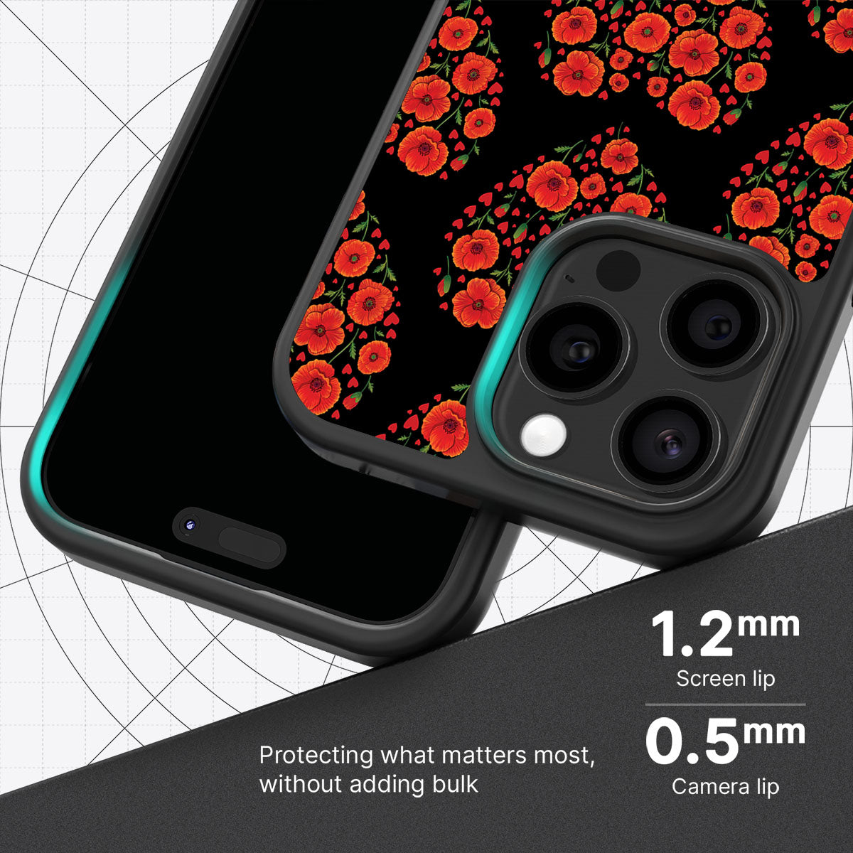 Poppy Heart - iPhone 13 Pro Max Case #case type_core (magsafe), #case type_core (non magsafe)