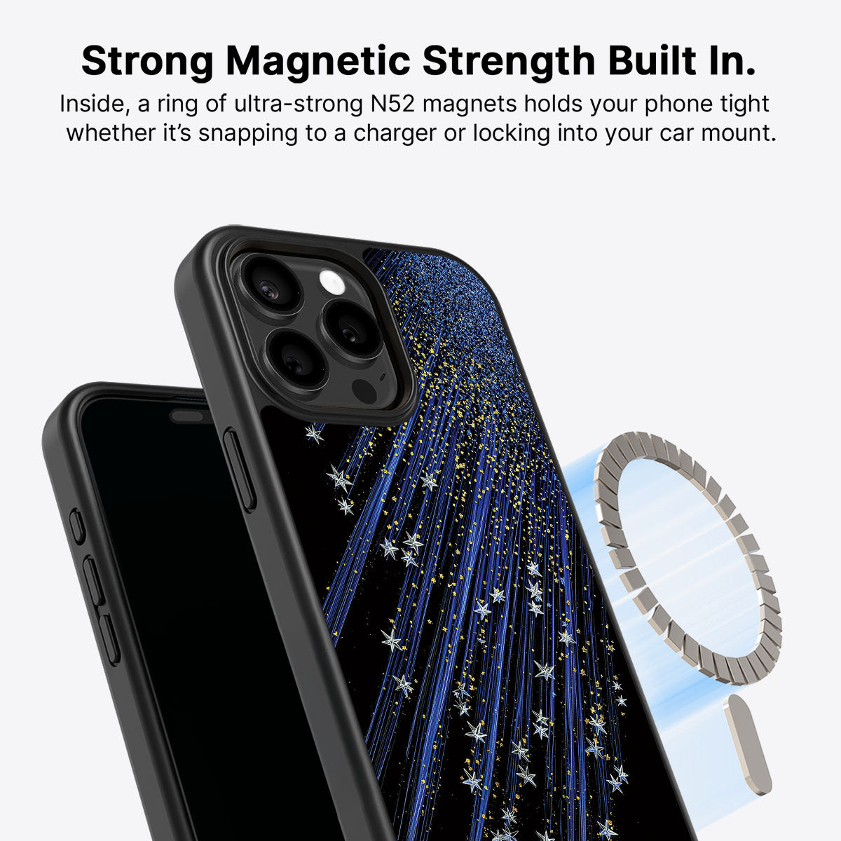 Celestial Designer iPhone 13 Pro Max Case – Star Cascade | MagSafe