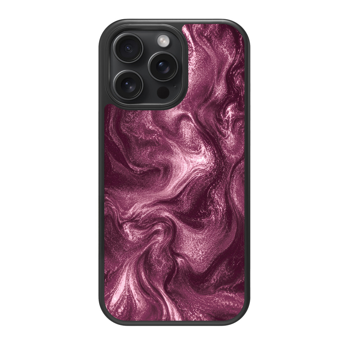 Wine Shimmer design back view – iPhone 13 Pro Max case