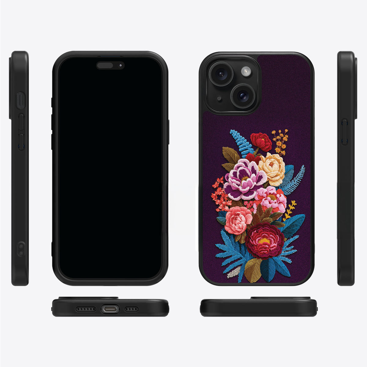 Floral Designer iPhone 14 Case – Baroque Bloom | MagSafe