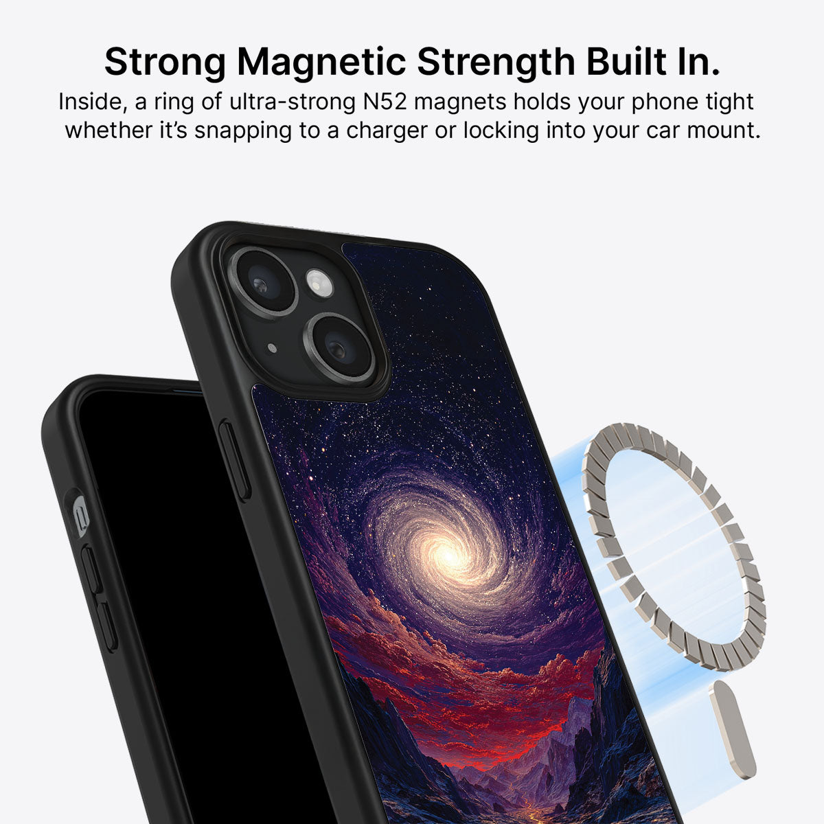 iPhone 14 MagSafe case – Cosmic Vortex design