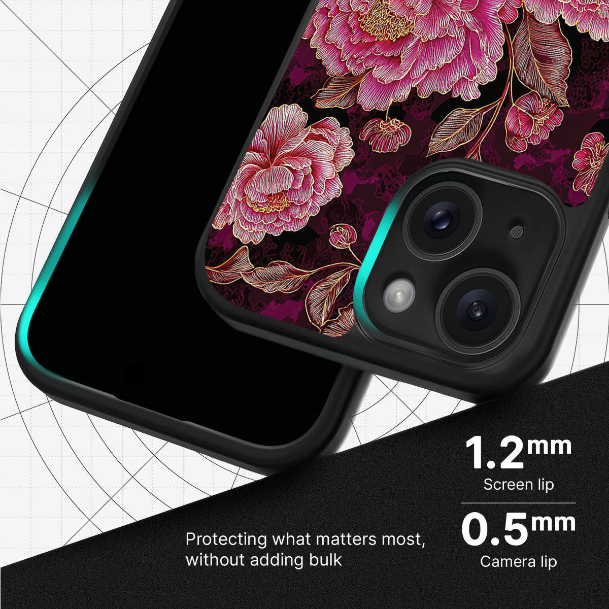 Floral Opulence slim iPhone 14 phone case