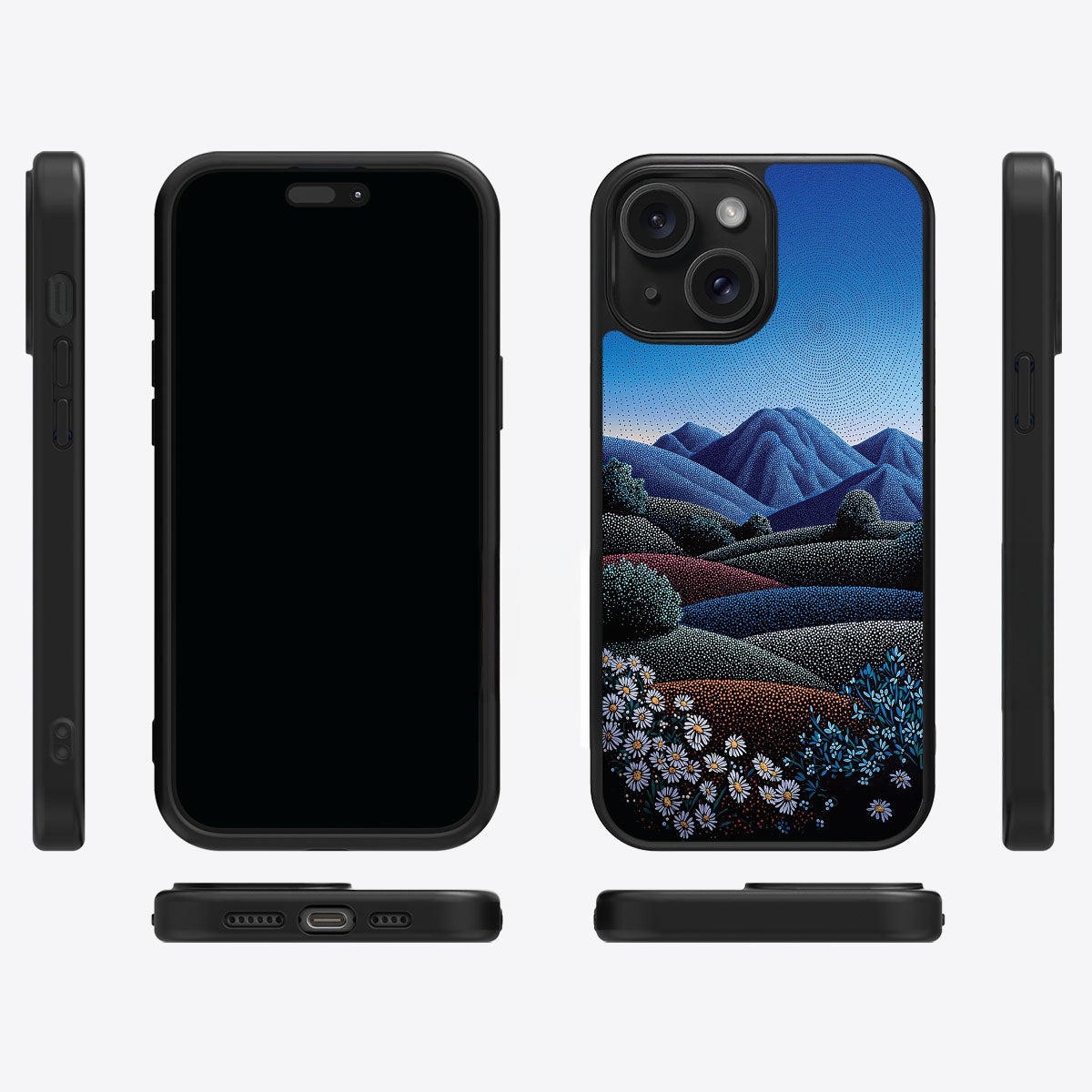 Blue Mountain Designer iPhone 14 Case – Indigo Hills | MagSafe
