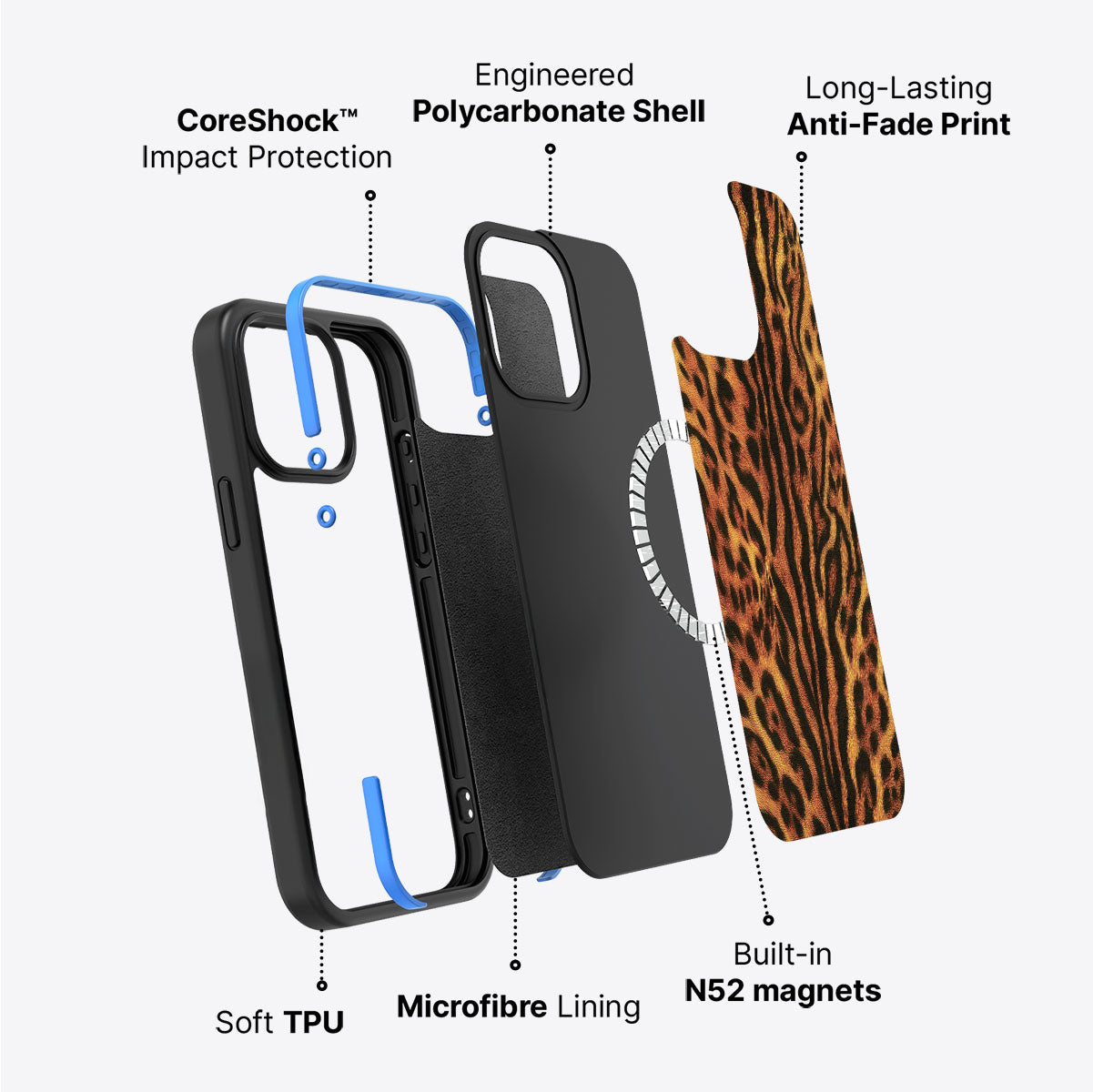 Leopard Trail - iPhone 14 Case  #case type_core (magsafe)