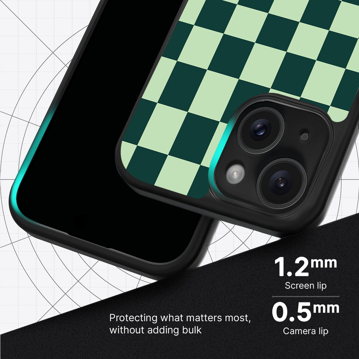 Mint Matrix - iPhone 14 Case