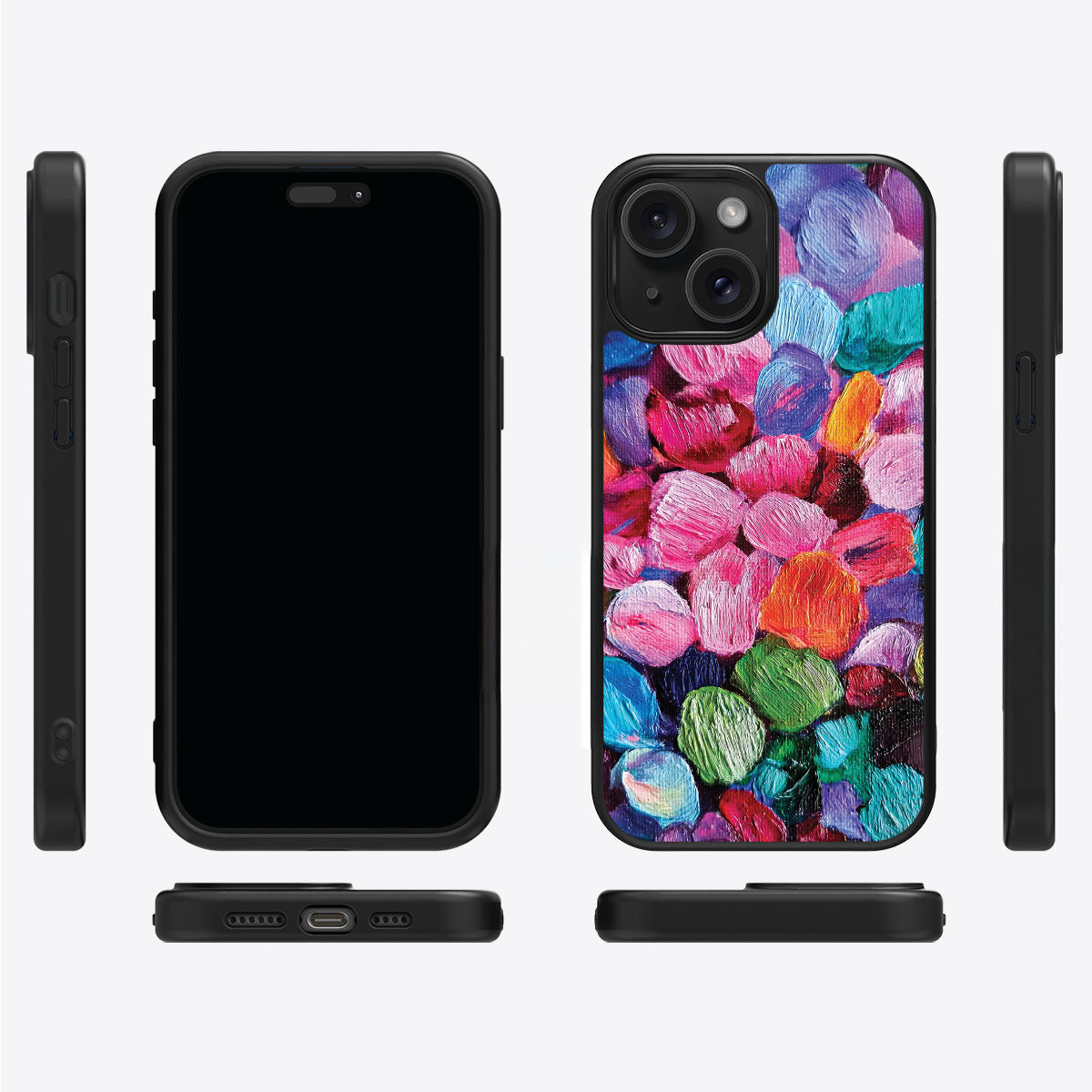 Floral Designer iPhone 14 Case – Petal Mosaic | MagSafe