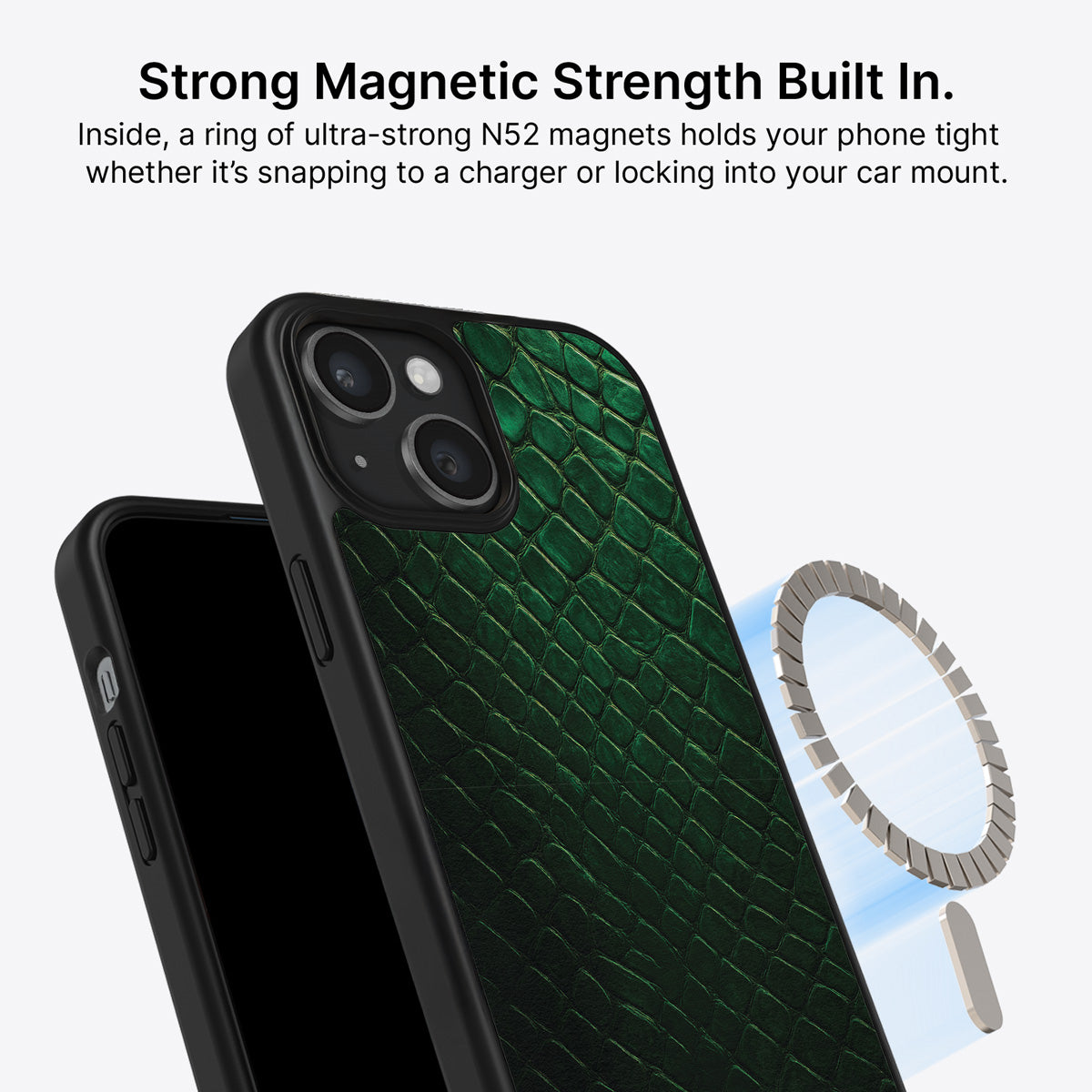 Green Designer iPhone 14 Case – Slytherin Senses | MagSafe