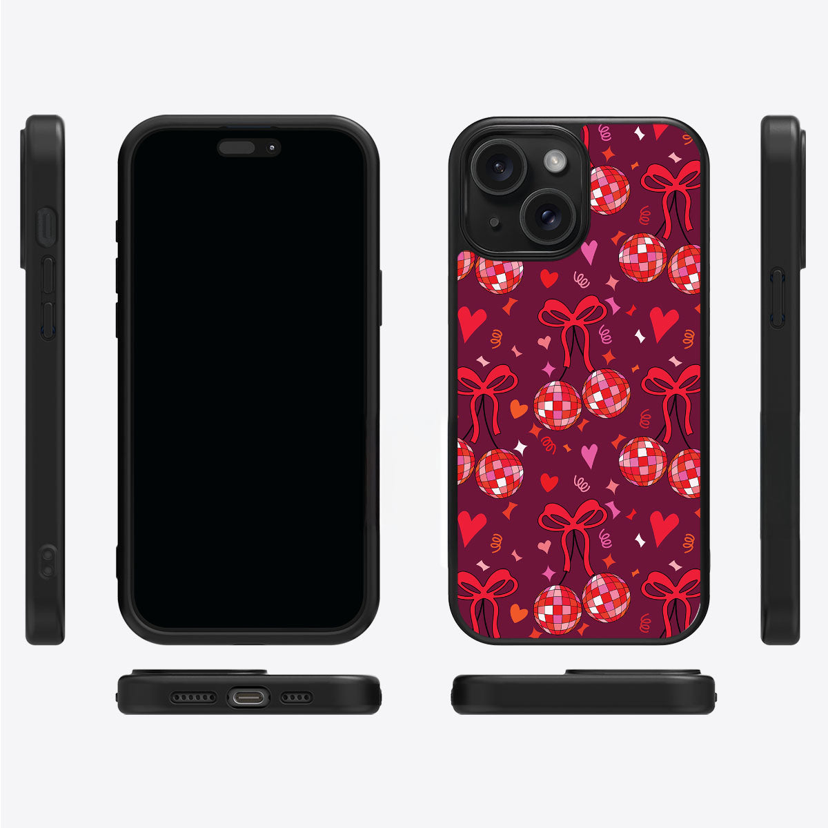 Disco Cherries - iPhone 14 Plus Case #case type_core (magsafe), #case type_core (non magsafe)