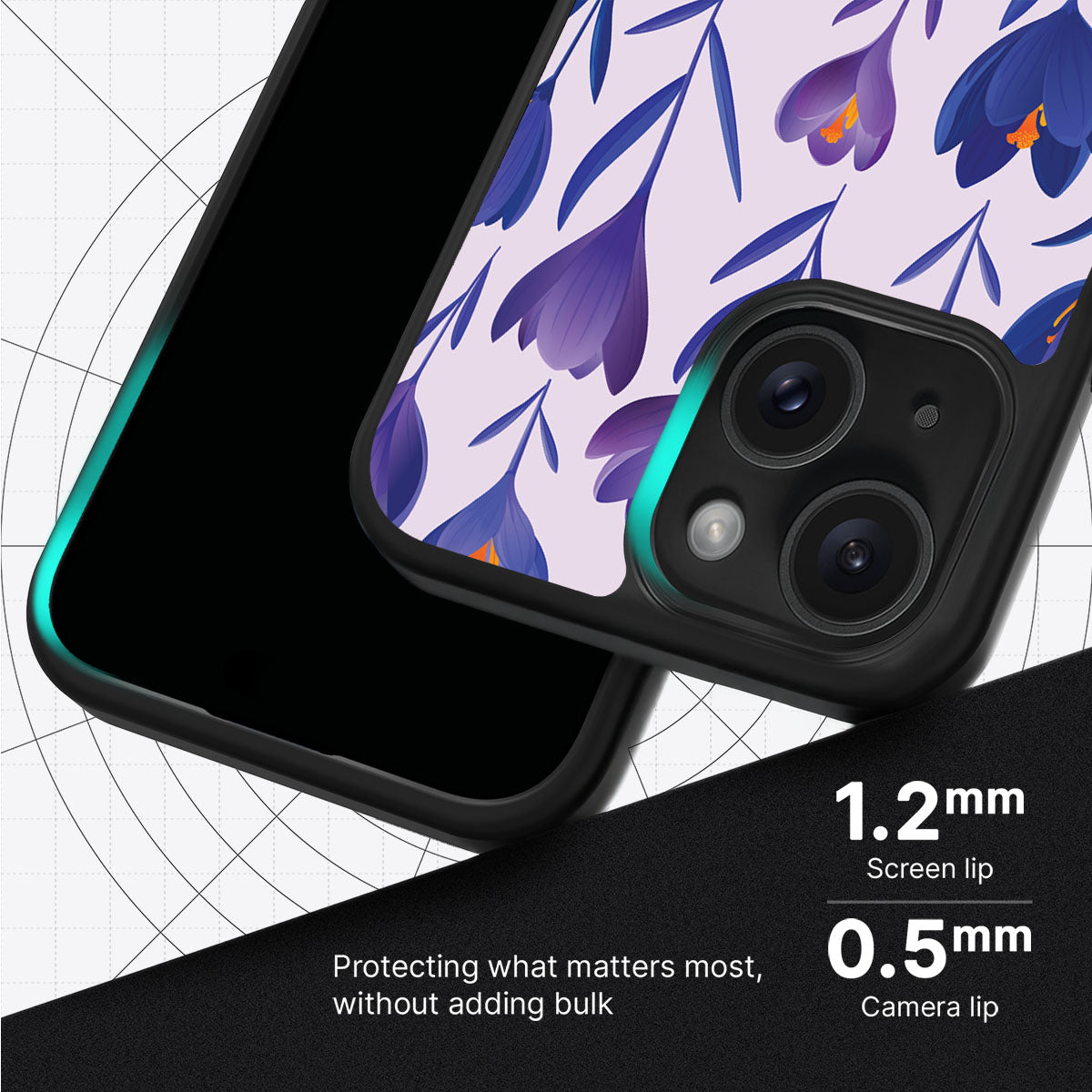 Midnight Crocus - iPhone 14 Plus Case #case type_core (magsafe), #case type_core (non magsafe)