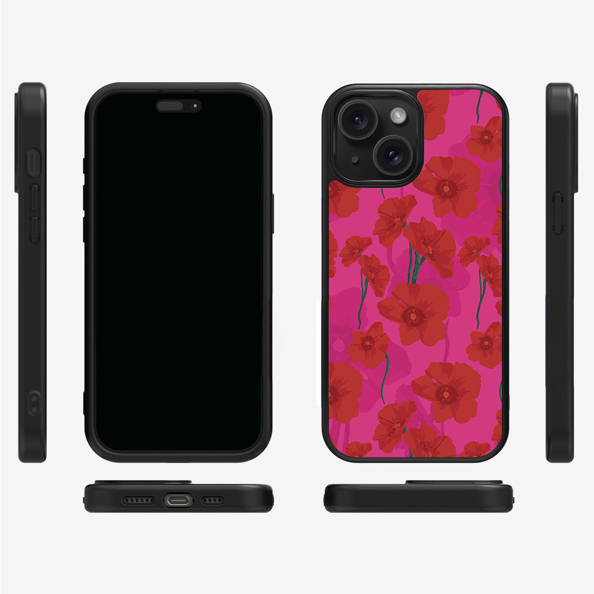 Pink Poppies - iPhone 14 Plus Case #case type_core (magsafe), #case type_core (non magsafe)