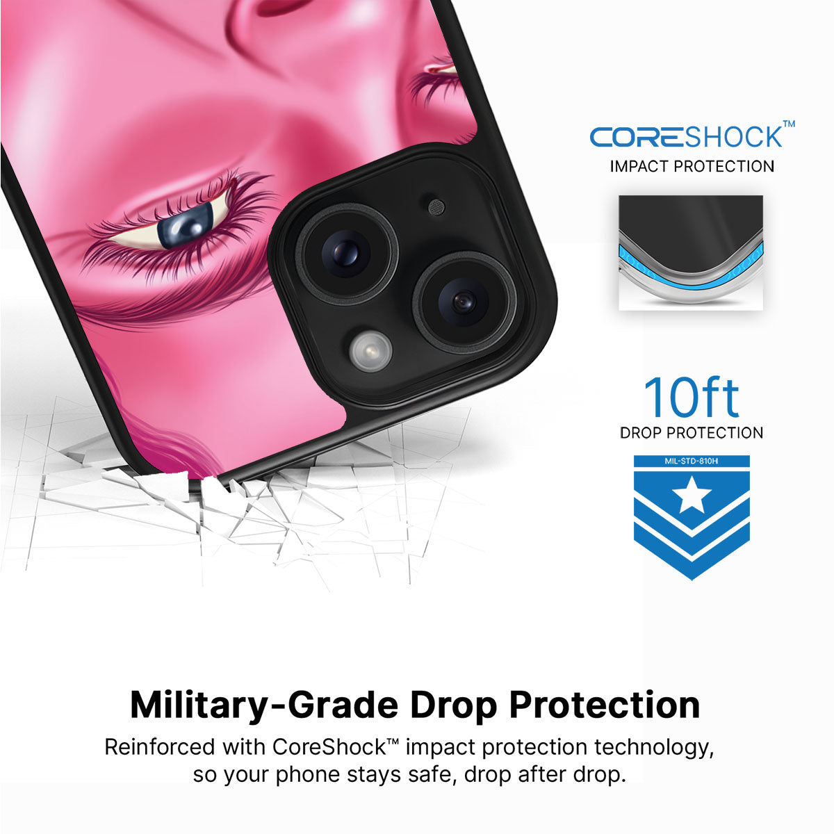 Pink Rage - iPhone 14 Plus Case #case type_core (magsafe), #case type_core (non magsafe)