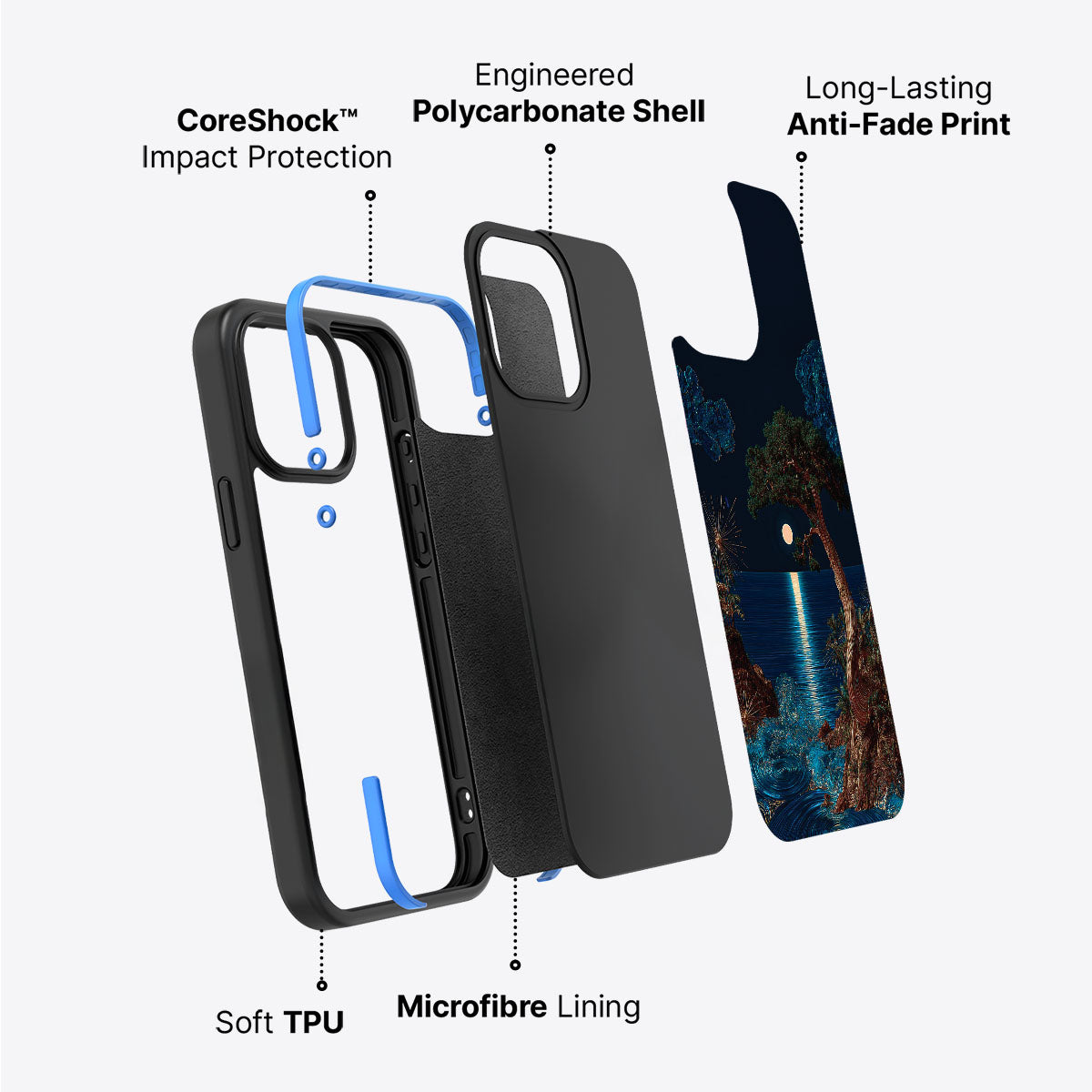 Quiet Moon - iPhone 14 Plus Case #case type_core (non magsafe)