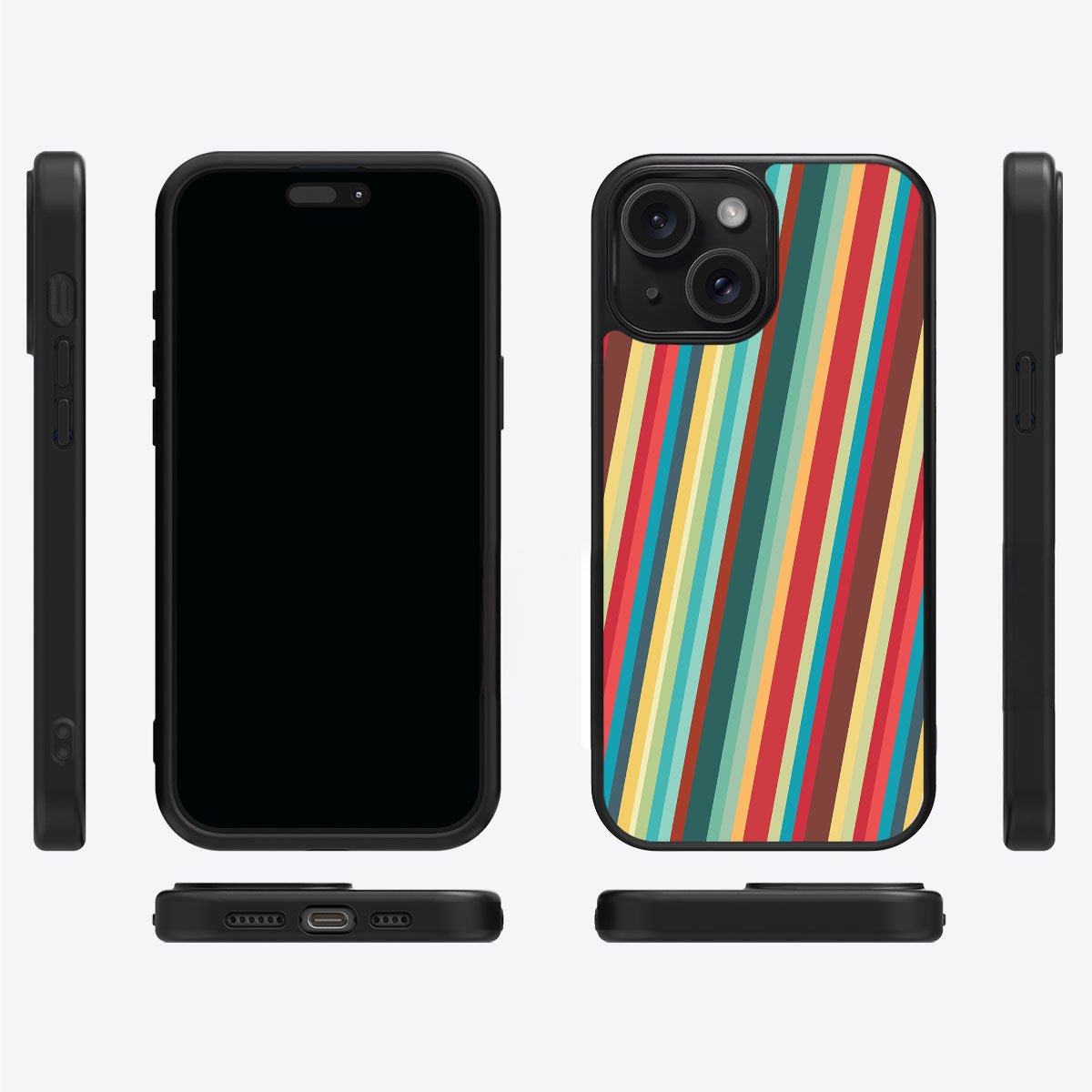 Retro Stripes - iPhone 14 Plus Case #case type_core (magsafe), #case type_core (non magsafe)
