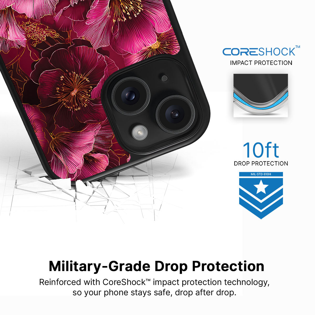 Ruby Flora - iPhone 14 Plus Case #case type_core (magsafe), #case type_core (non magsafe)