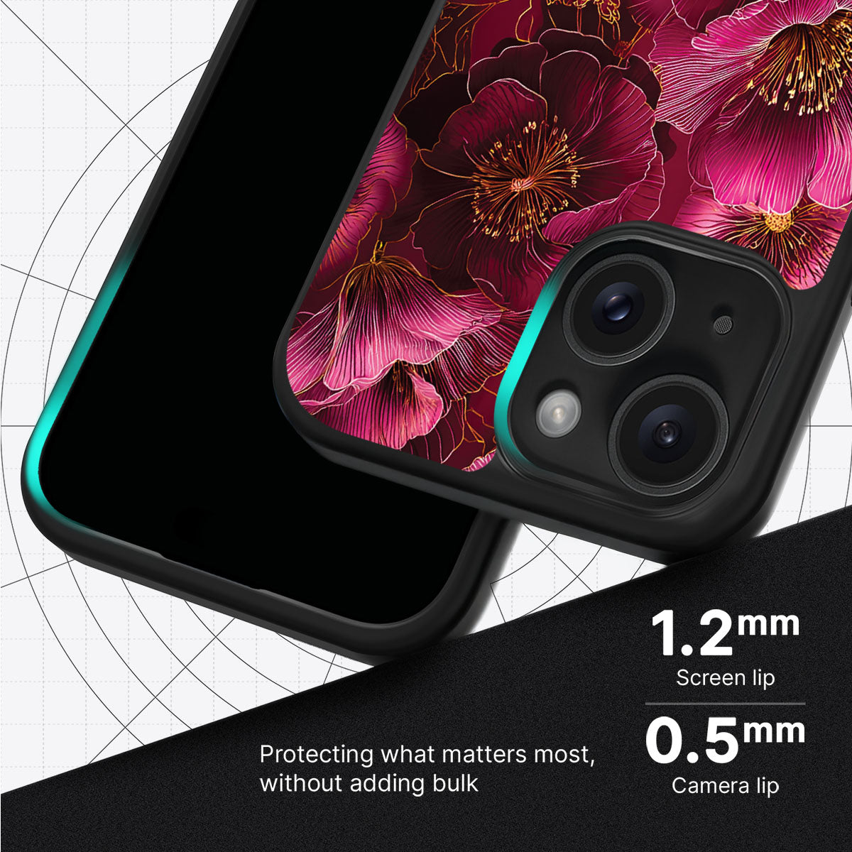 Ruby Flora - iPhone 14 Plus Case #case type_core (magsafe), #case type_core (non magsafe)