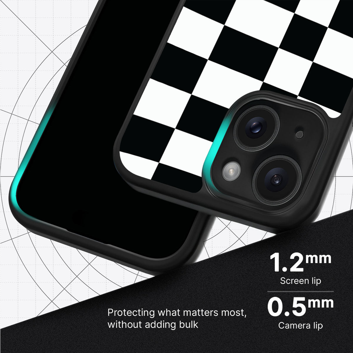 Skewed Checks - iPhone 14 Plus Case  #case type_core (magsafe), #case type_core (non magsafe)