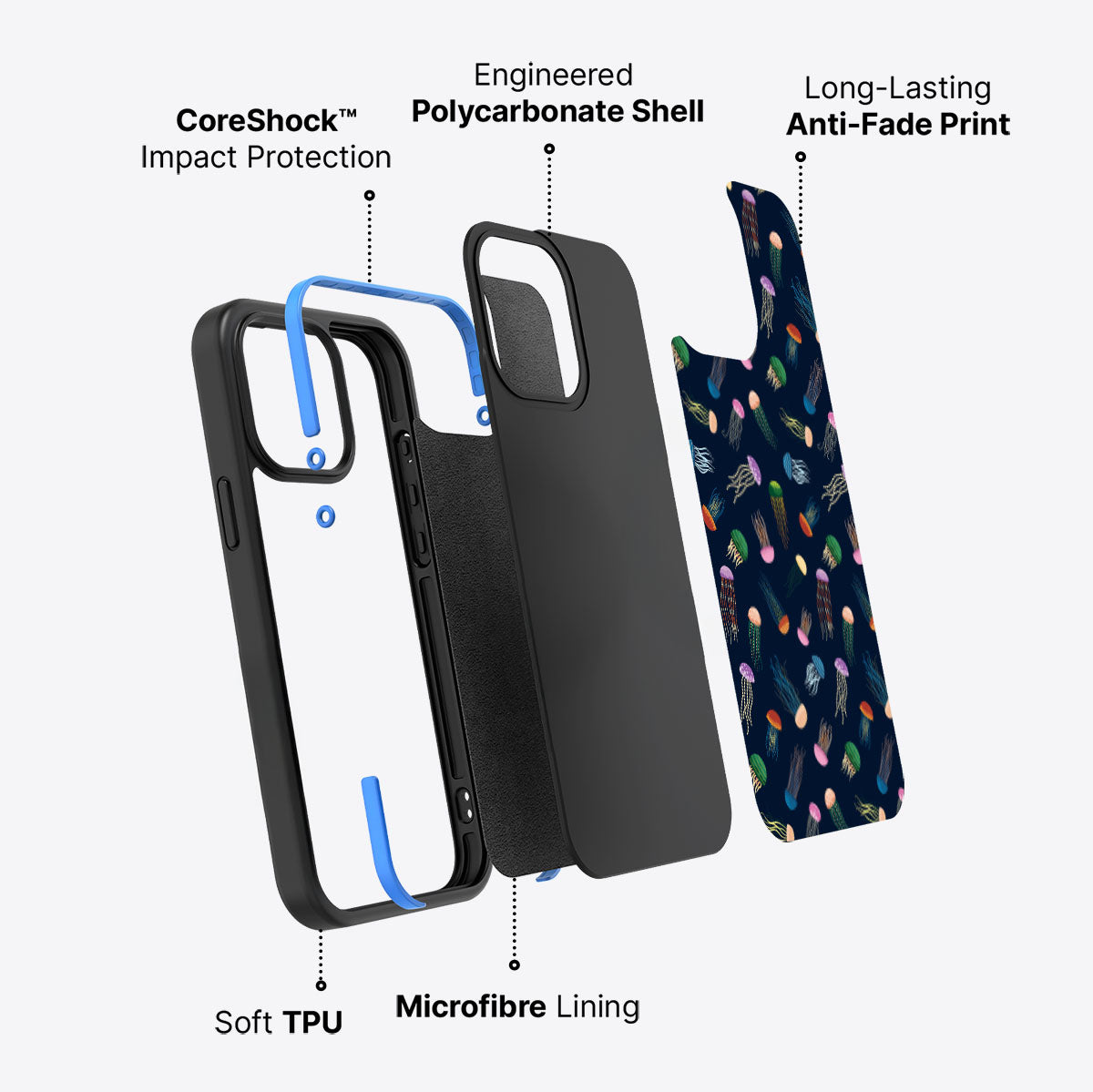 Jellyfish - iPhone 14 Pro Case, #case type_core (non magsafe)