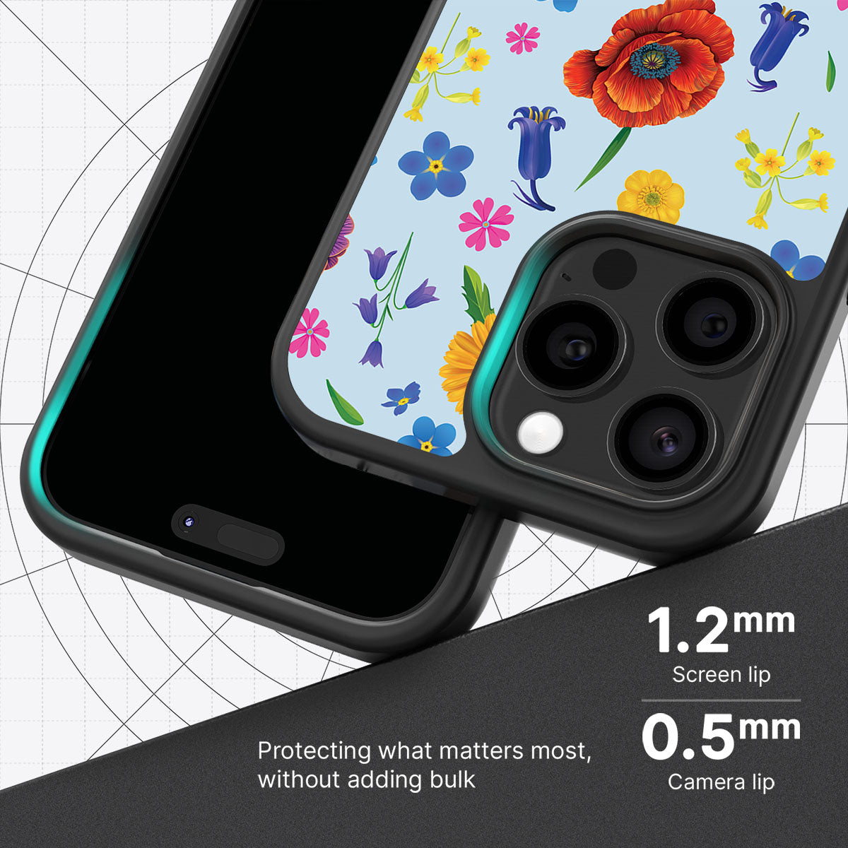 British Wildflowers - iPhone 14 Pro Case #case type_core (magsafe), #case type_core (non magsafe)