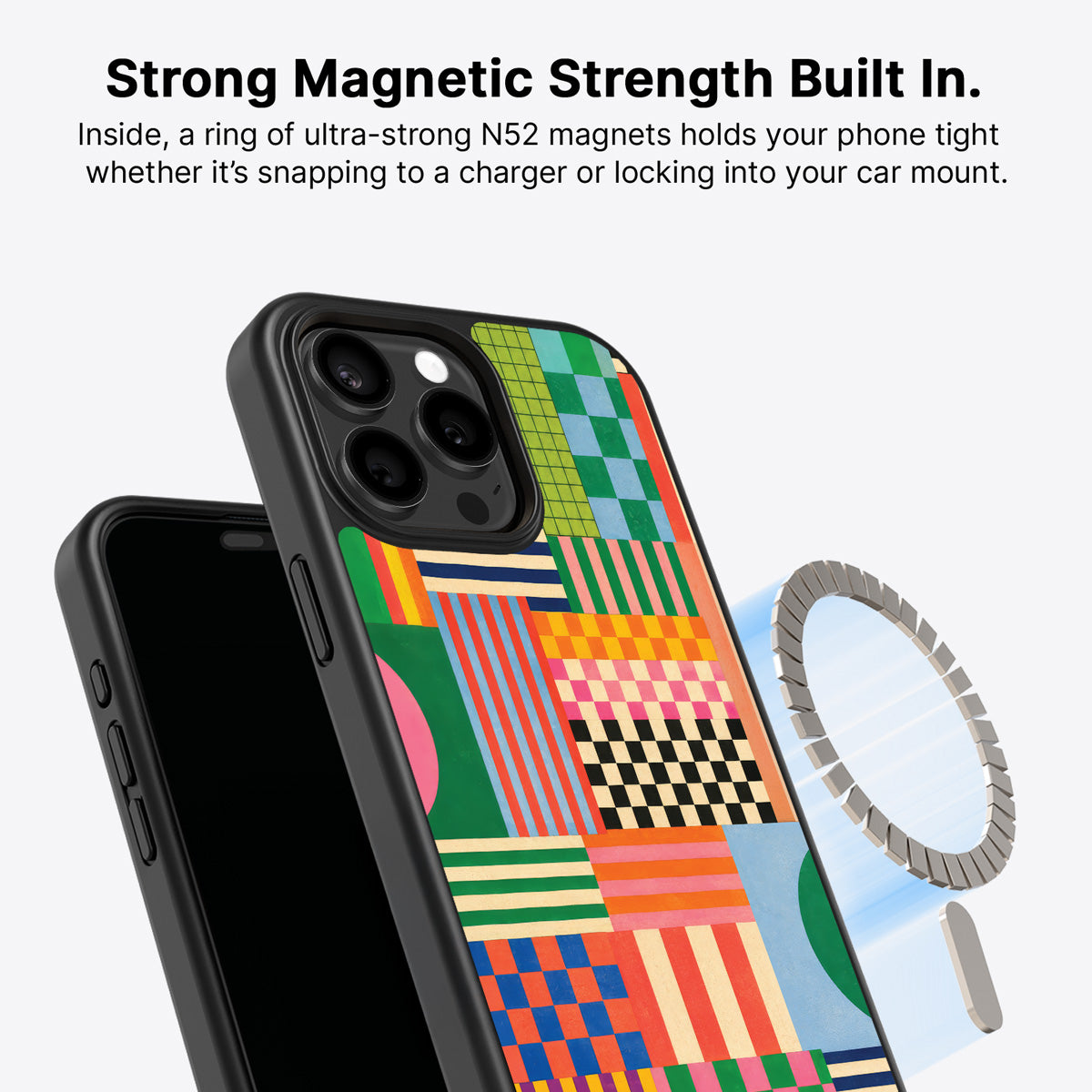 iPhone 14 Pro MagSafe case – Carnival Quilt design