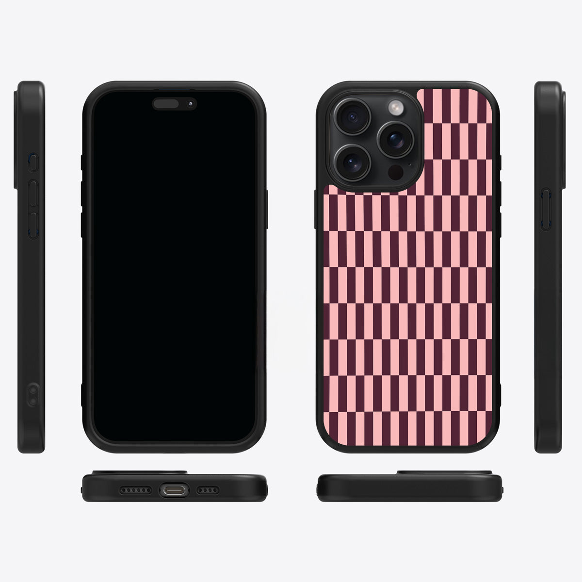 Garnet Stack iPhone 14 Pro case cover – multi-angle view