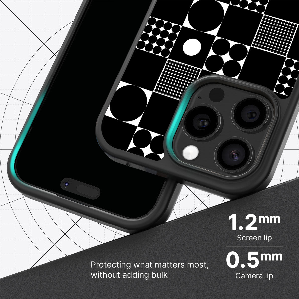 Grid and Orb - iPhone 14 Pro Case #case type_core (magsafe), #case type_core (non magsafe)
