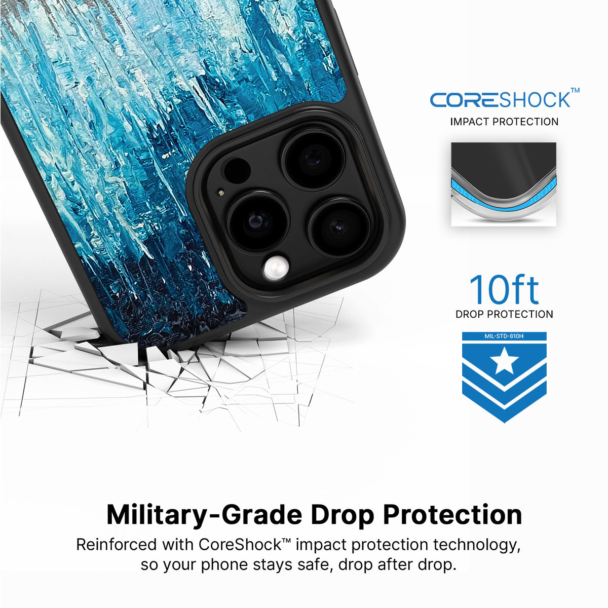 Impasto Tides - iPhone 14 Pro Case #case type_core (magsafe), #case type_core (non magsafe)