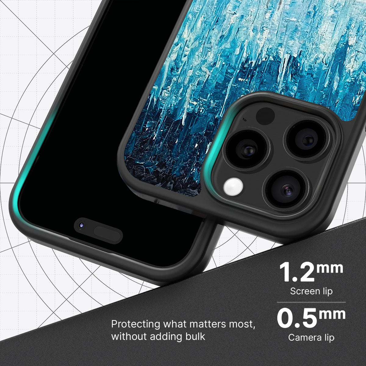 Impasto Tides - iPhone 14 Pro Case #case type_core (magsafe), #case type_core (non magsafe)