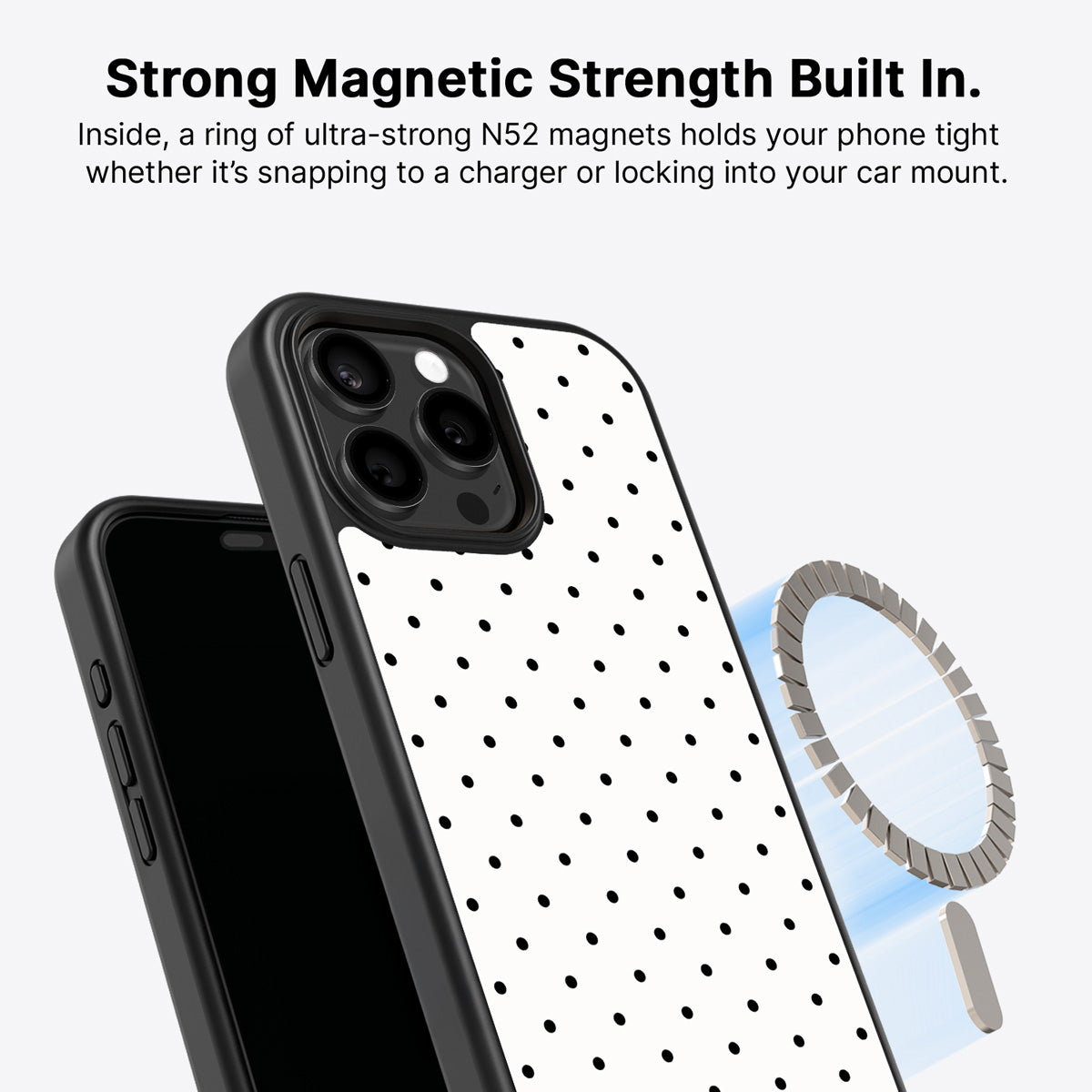 iPhone 14 Pro MagSafe case – Ivory Sprinkle design