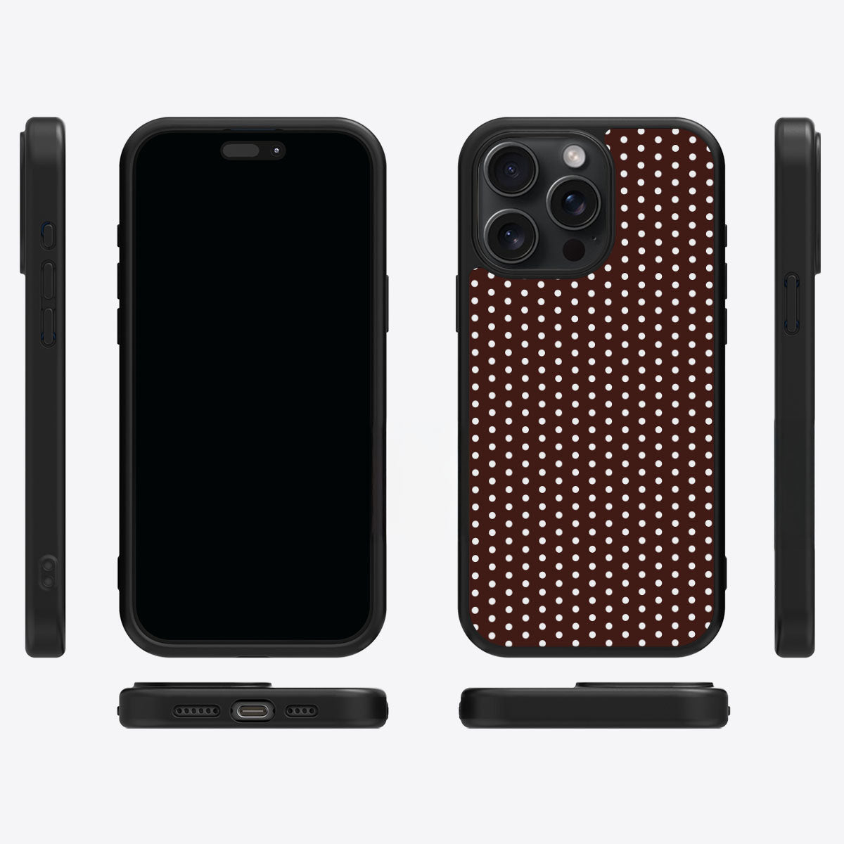Milk Chocolate iPhone 14 Pro case cover – multi-angle view