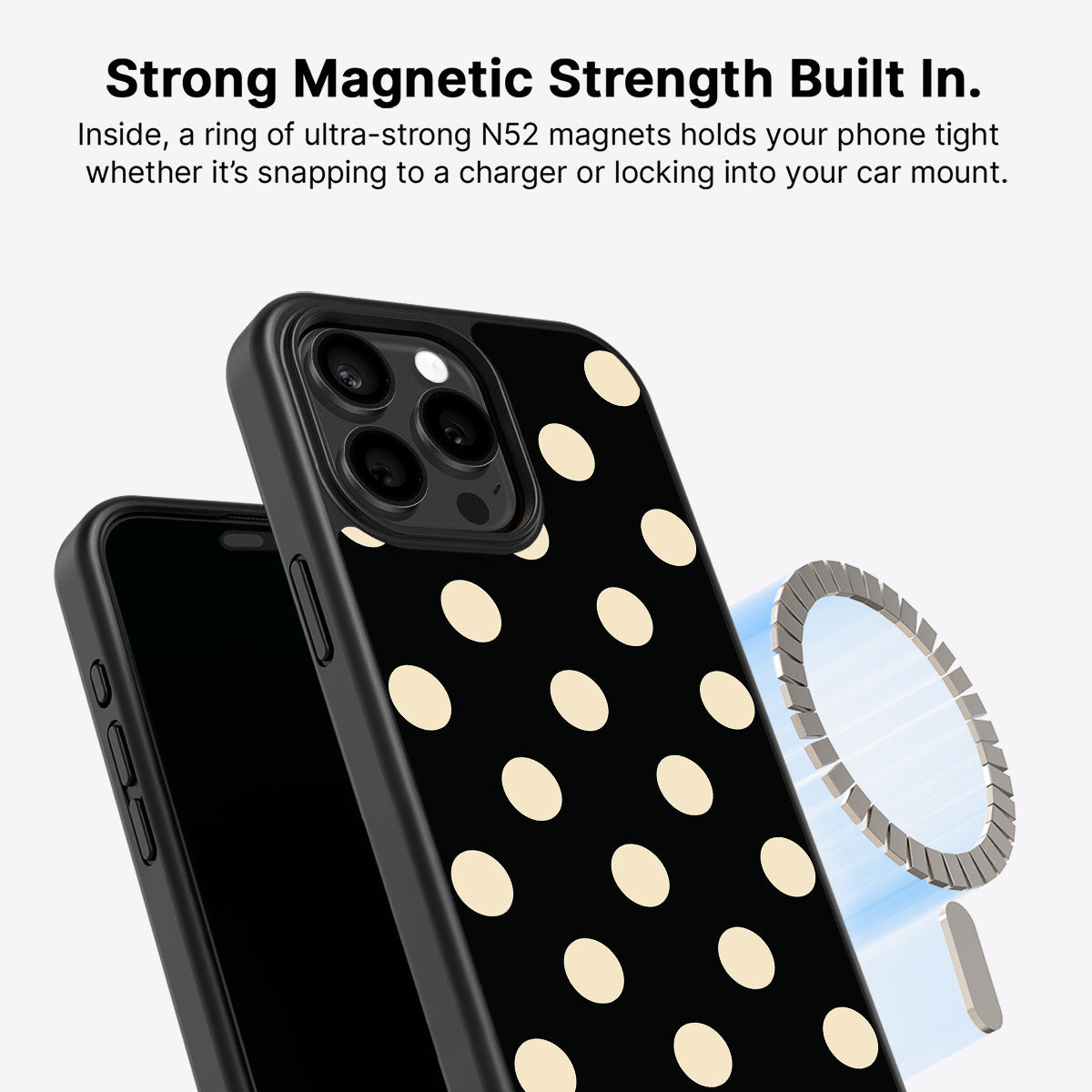 iPhone 14 Pro MagSafe case – Noir Cream design