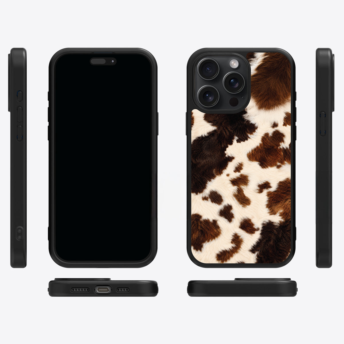 Cowhide Designer iPhone 14 Pro Case – Swiss Cow | MagSafe