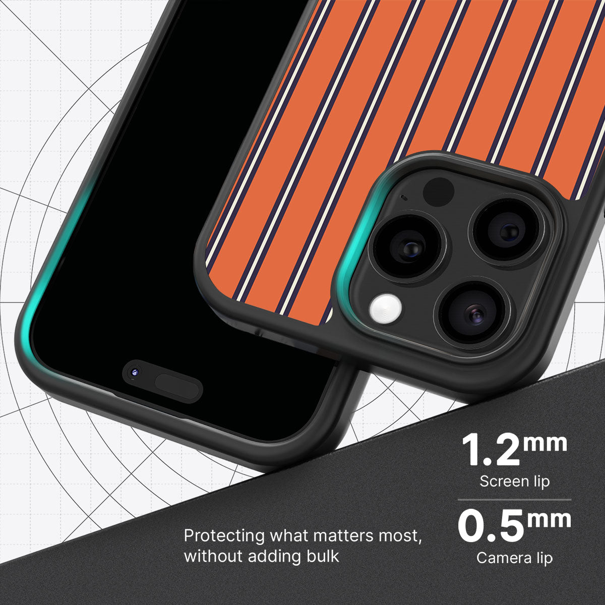 Flared Orange - iPhone 14 Pro Max Case #case type_core (magsafe), #case type_core (non magsafe)