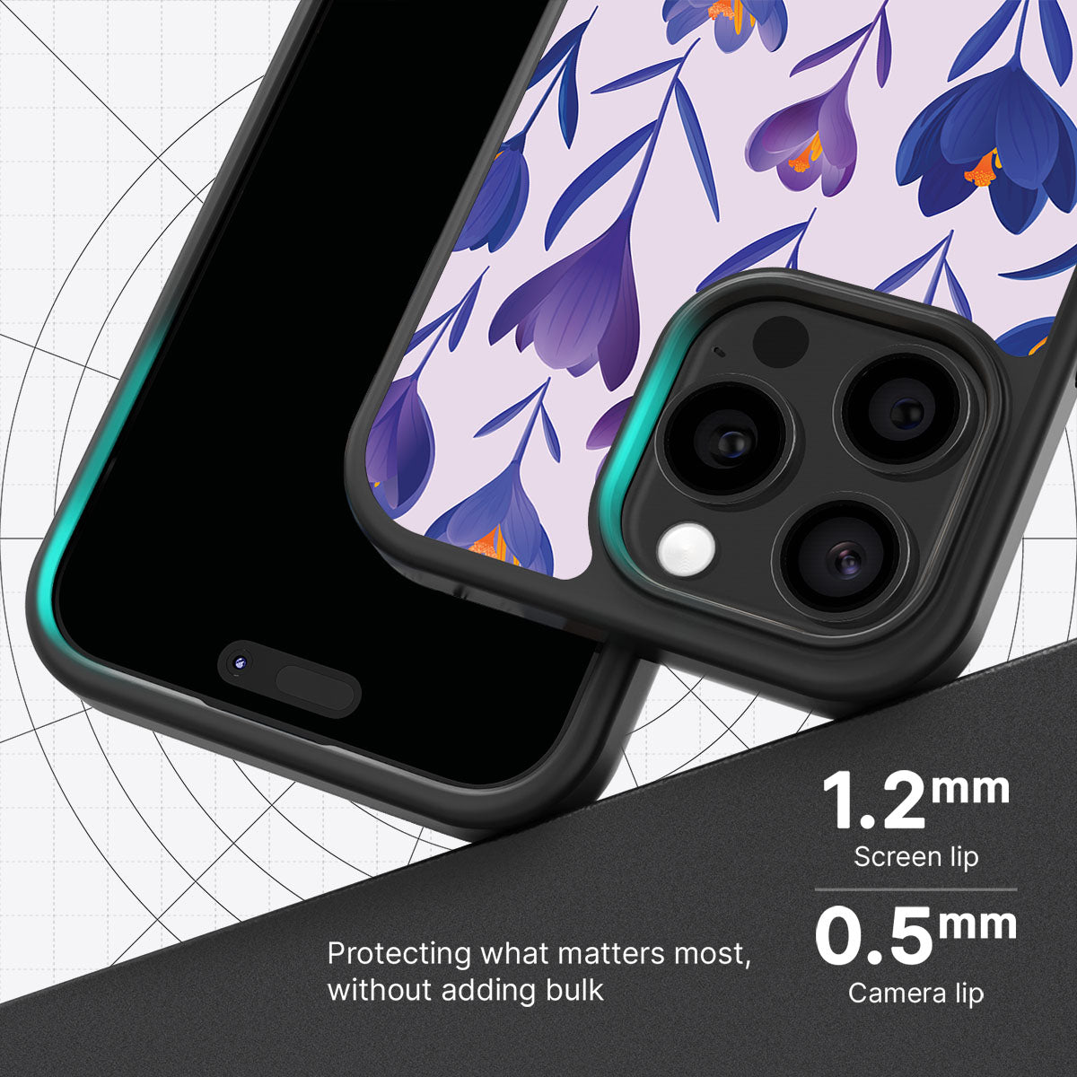 Midnight Crocus - iPhone 14 Pro Max Case #case type_core (magsafe), #case type_core (non magsafe)