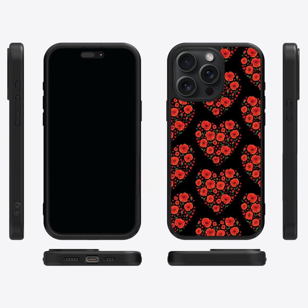 Poppy Heart - iPhone 14 Pro Max Case #case type_core (magsafe), #case type_core (non magsafe)