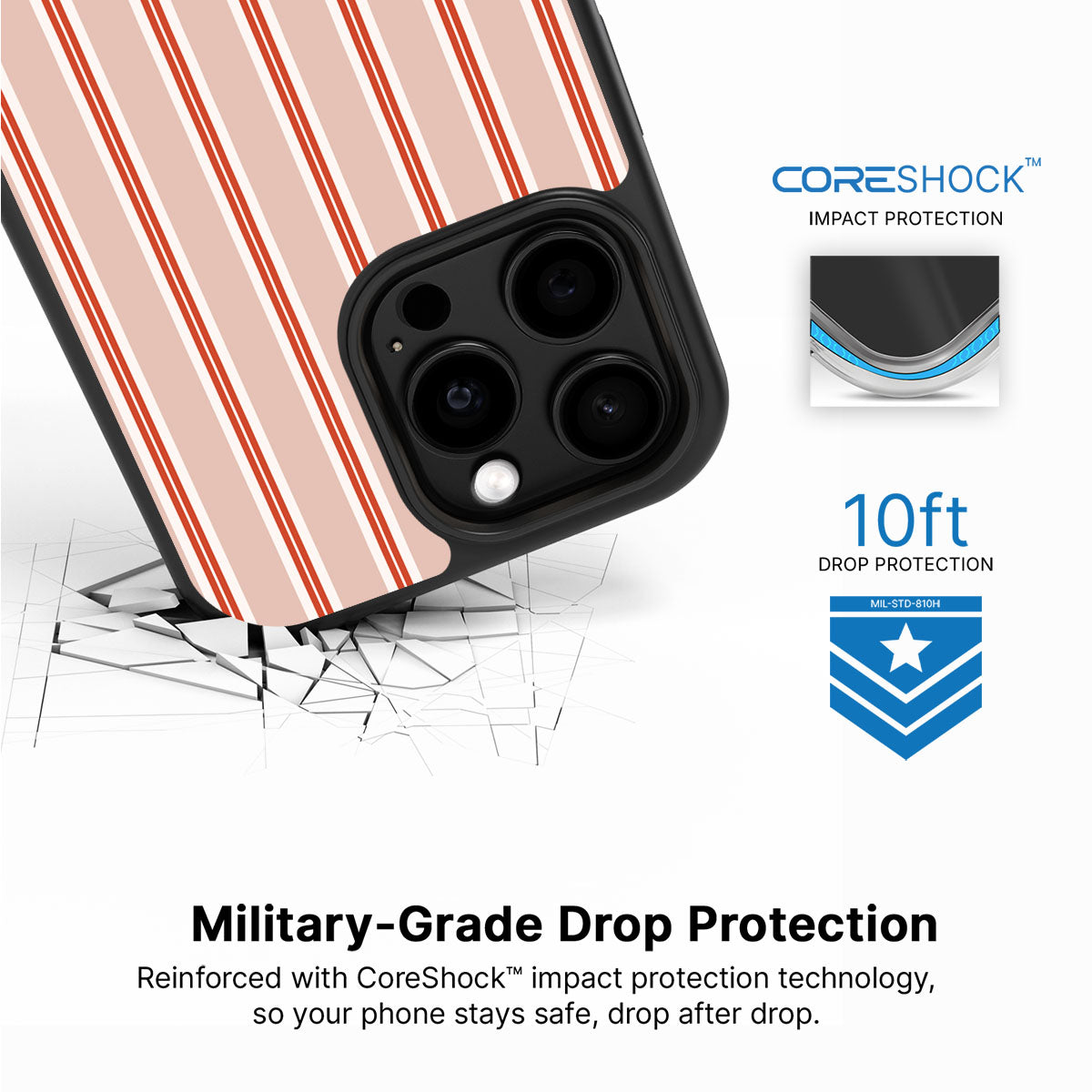 Vermillion Streak - iPhone 14 Pro Max Case #case type_core (magsafe), #case type_core (non magsafe)