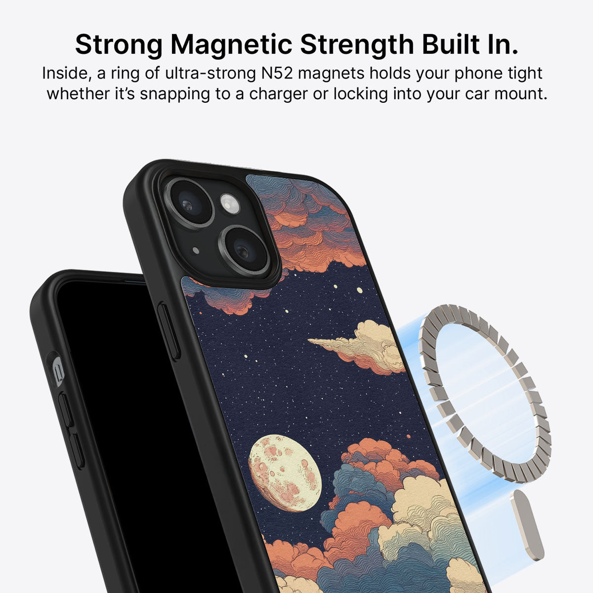 Blushed Moon - iPhone 15 Case #case type_core (magsafe)