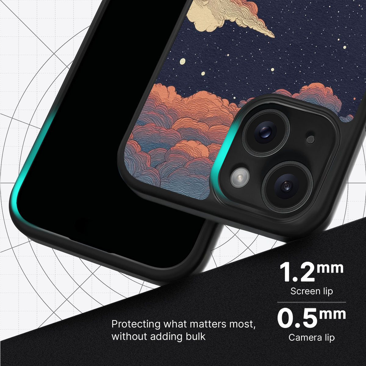 Blushed Moon - iPhone 15 Case #case type_core (magsafe), #case type_core (non magsafe)