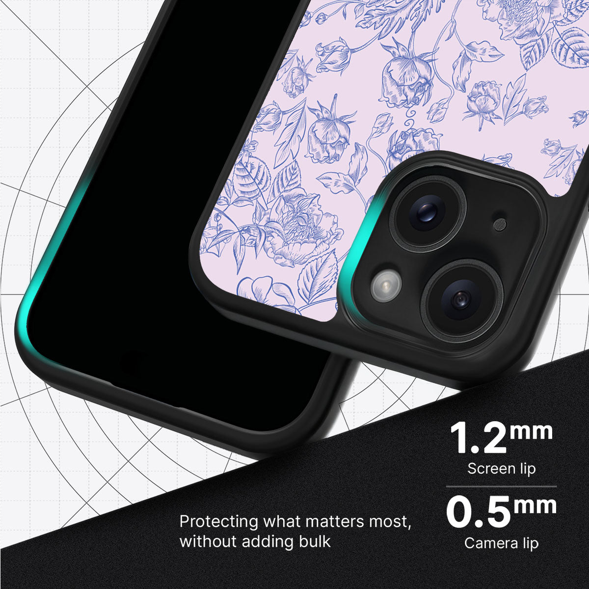 Etched Botanics - iPhone 15 Case #case type_core (magsafe), #case type_core (non magsafe)