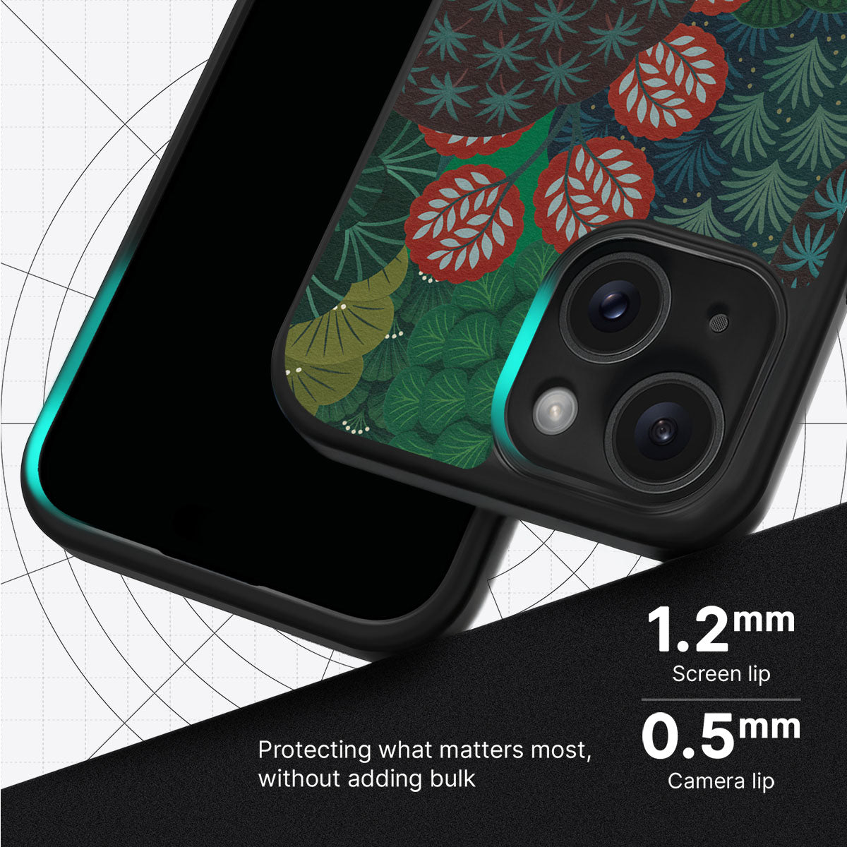 Flourishing Forests slim iPhone 15 phone case