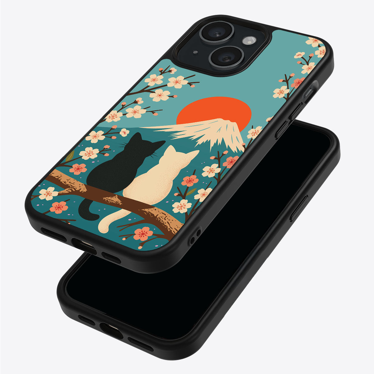 Fuji Cats - iPhone 15 Case #case type_core (magsafe), #case type_core (non magsafe)