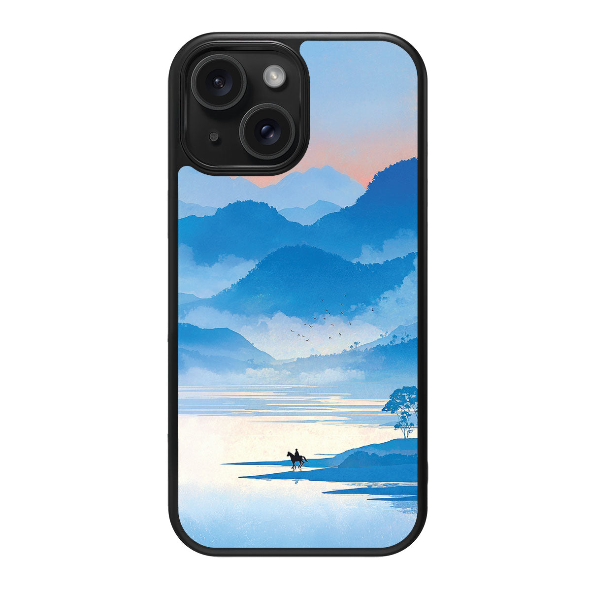 Globe Trotter design back view – iPhone 15 case