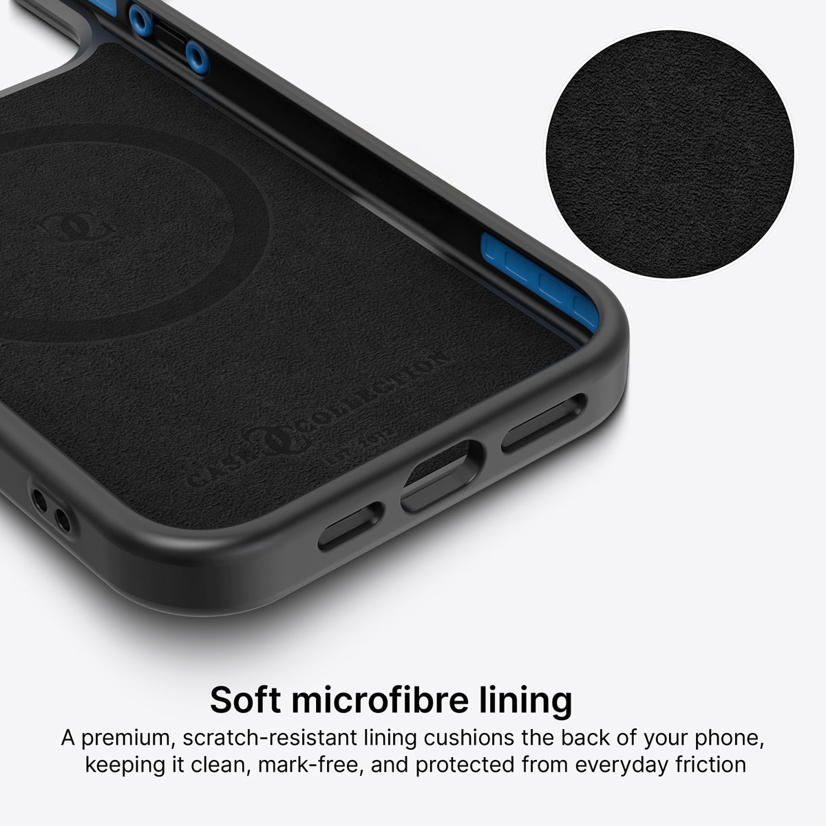 iPhone 15 case interior – Modernist Muse microfibre lining