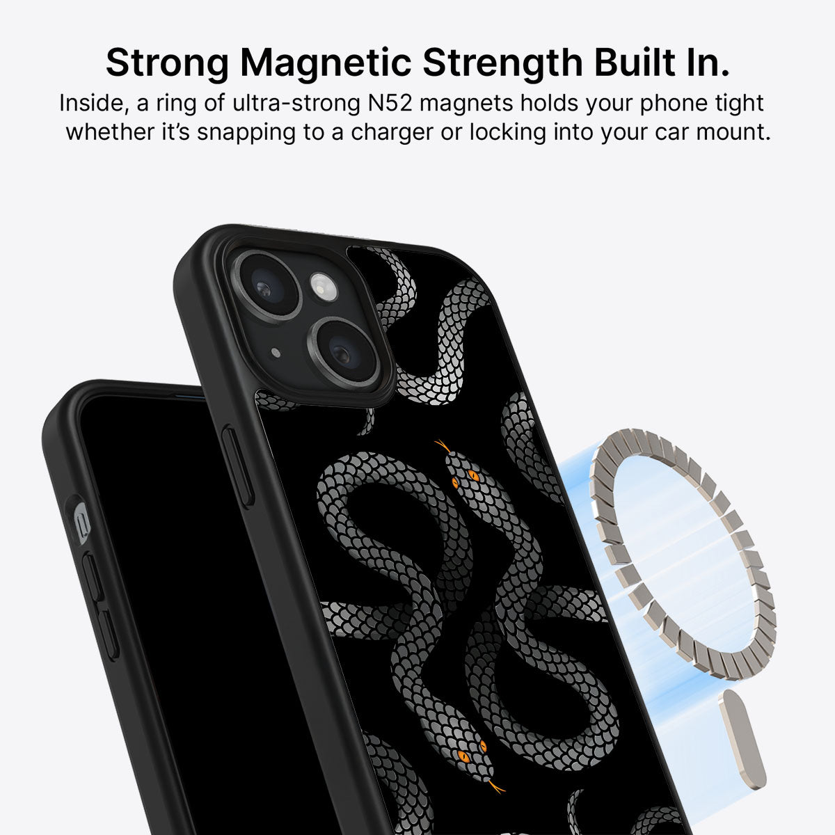 Noir Serpent - iPhone 15 Case #case type_core (magsafe)