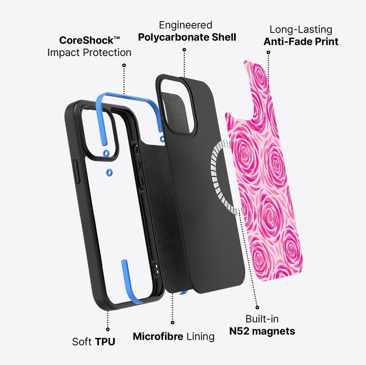 Rosy Reverie - iPhone 15 Case  #case type_core (magsafe)