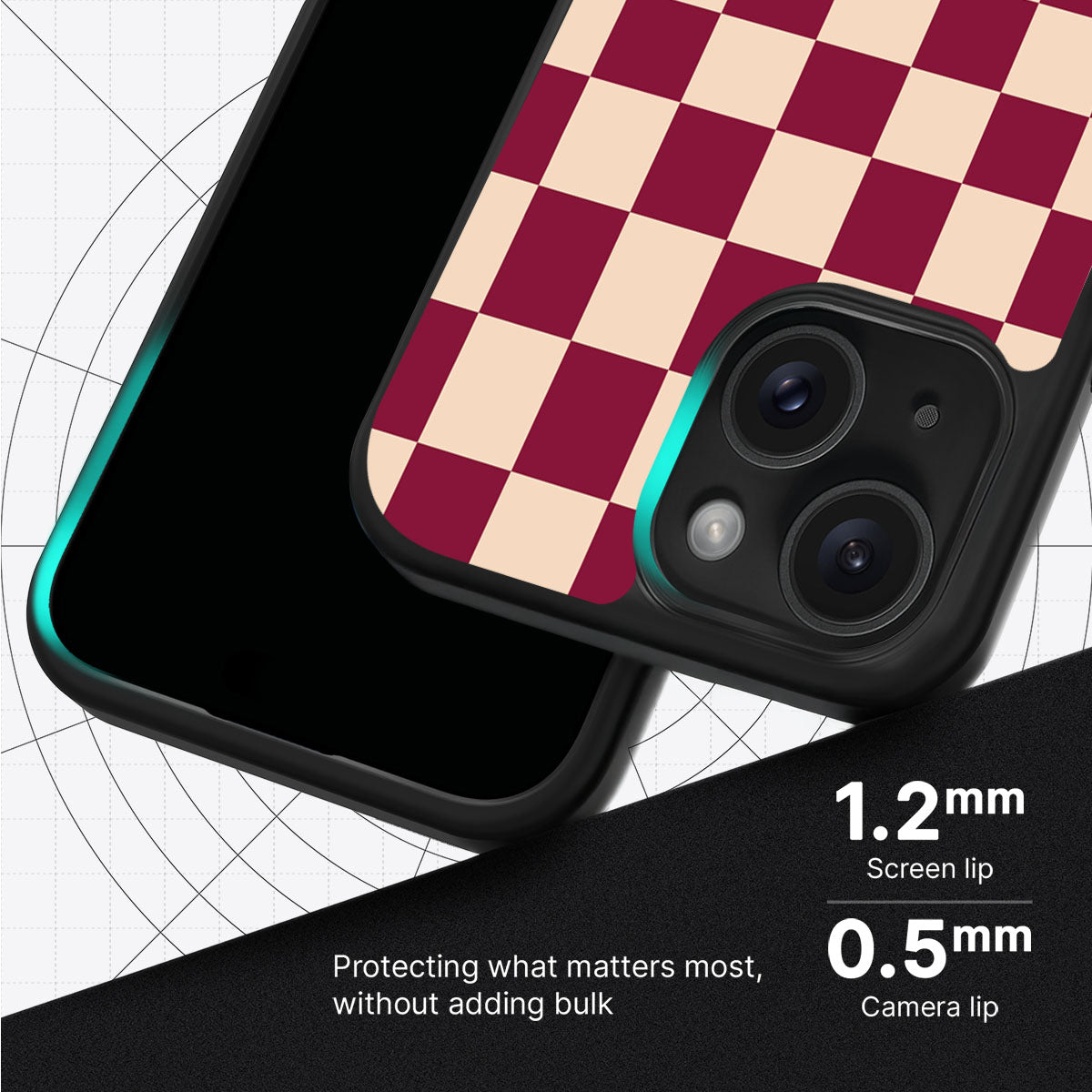 Rouge Board slim iPhone 15 phone case