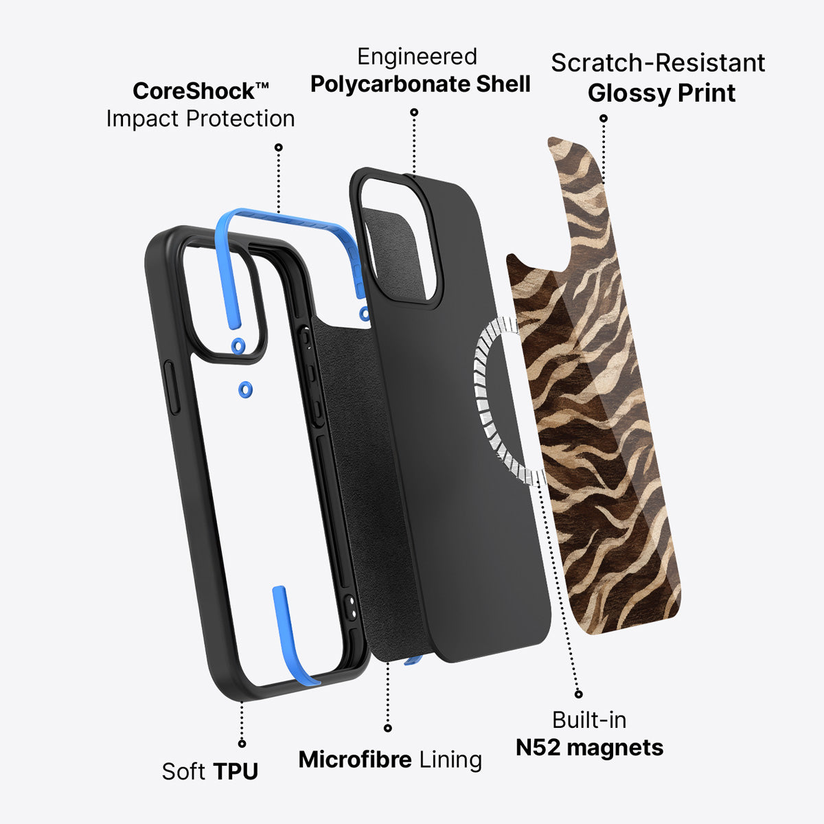 iPhone 15 case construction – Savanna Silk phone case