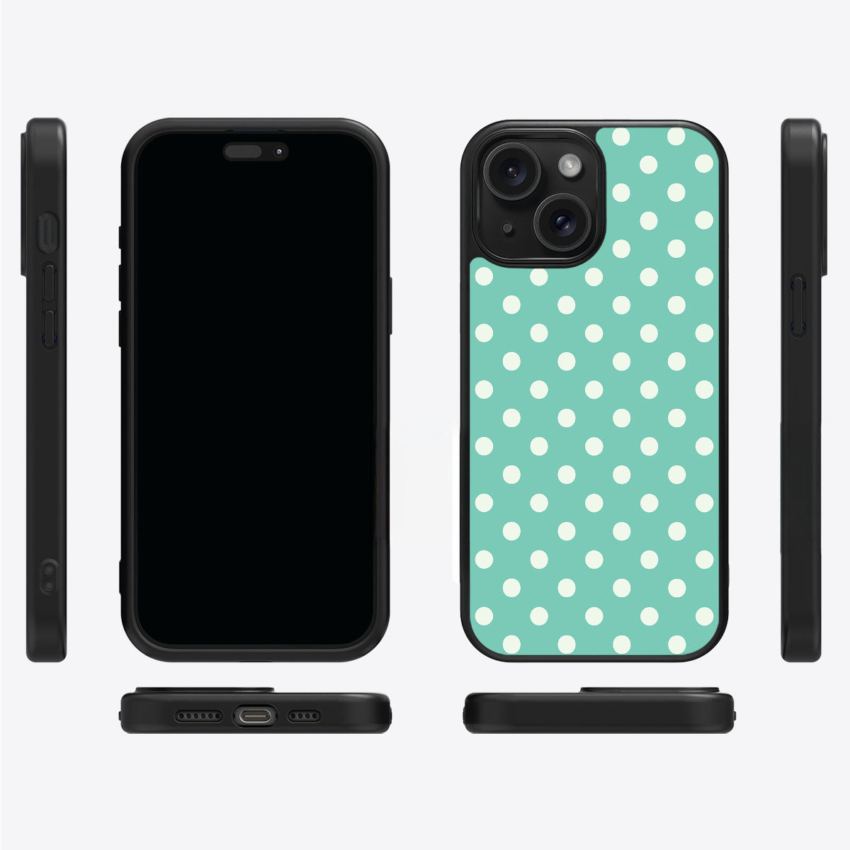 Sea Pearls iPhone 15 case cover – multi-angle view
