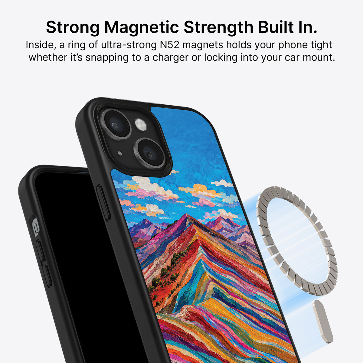 iPhone 15 MagSafe case – Spectrum Ridge design